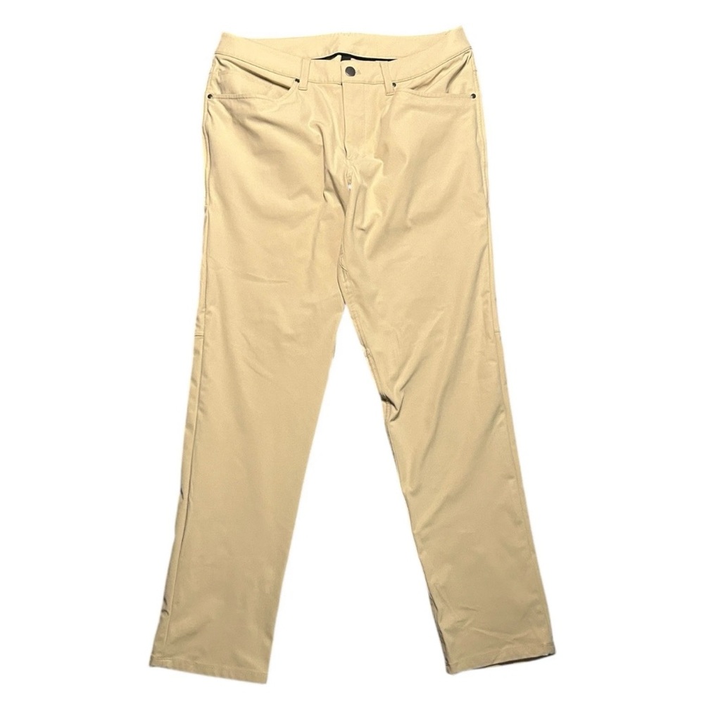 Lululemon Abc Pants Men's 32x31 Tan Beige Stretch Classic Fit Warpstreme